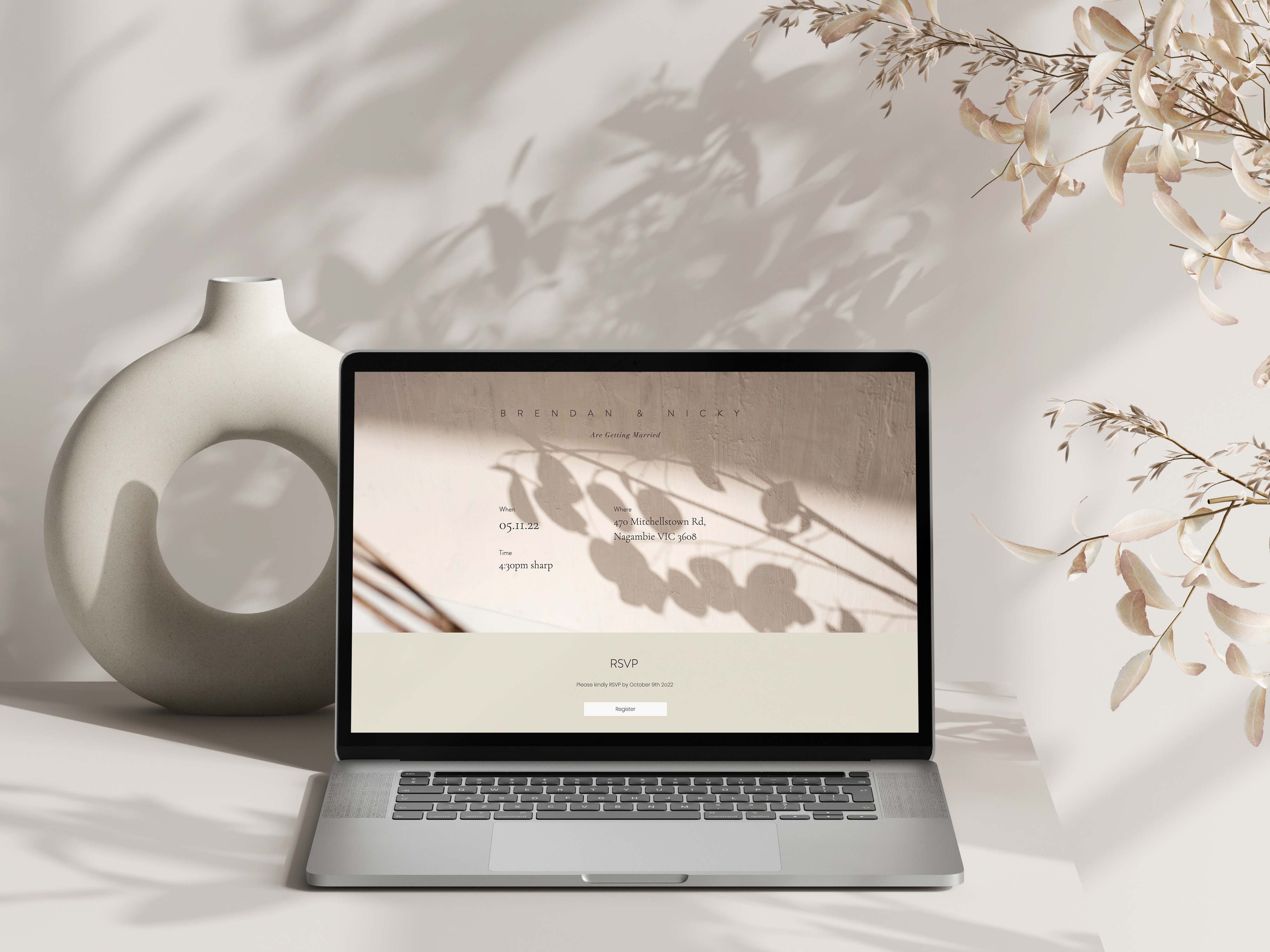 Wedding Website website - Koded Melbourne